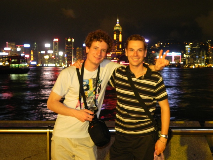 Maxence et moi à Hong Kong